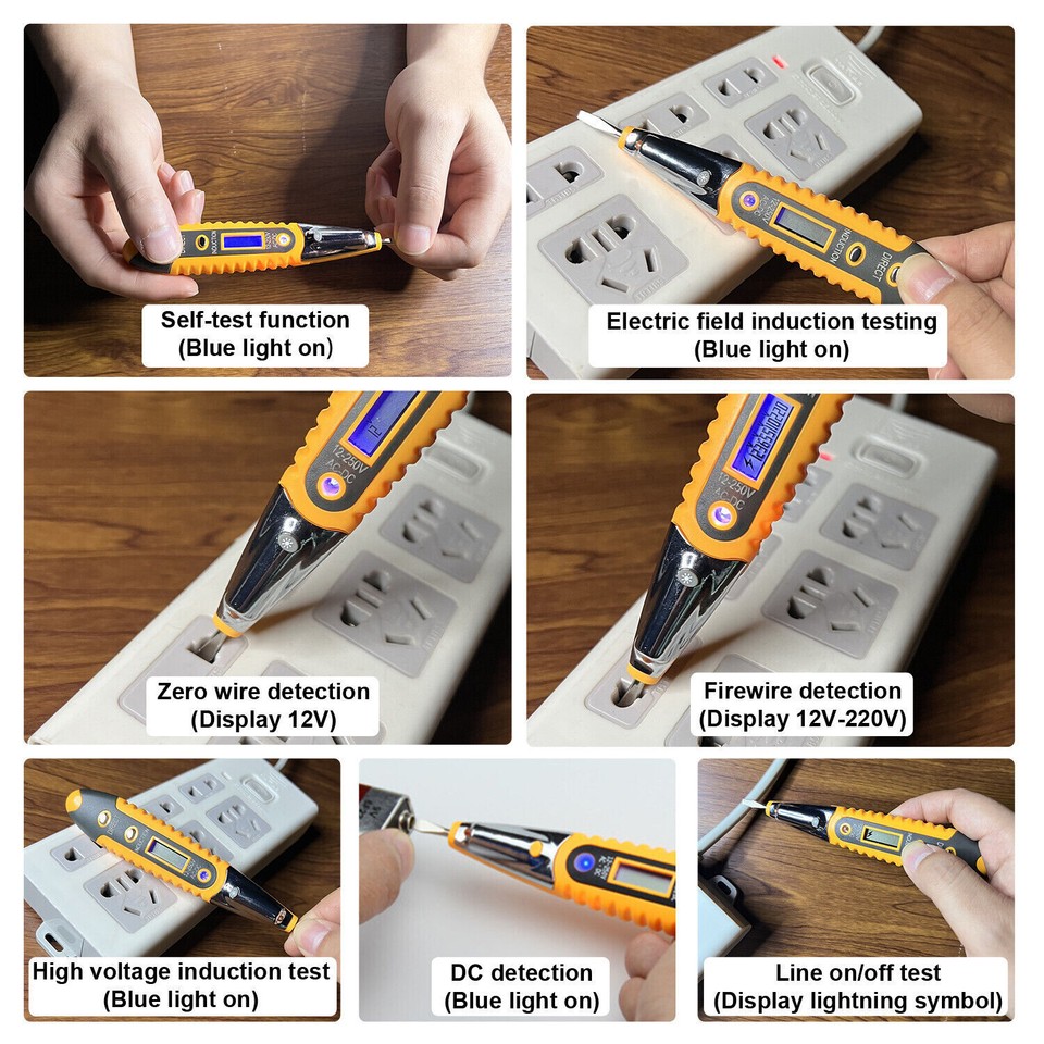 Non-Contact Voltage Tester Pen - AC/DC 12-1000V | Electric Safety Tester | Made In USA