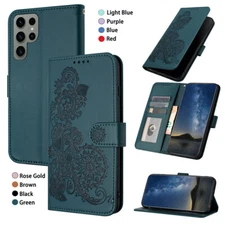 For Samsung Galaxy S25 S24 S23 S22 S21 S8 Magnetic Leather Flip Card Wallet Case