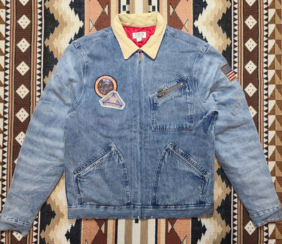 Polo Ralph Lauren Fillmore Denim Truck Bomber Jacket Mojave 
