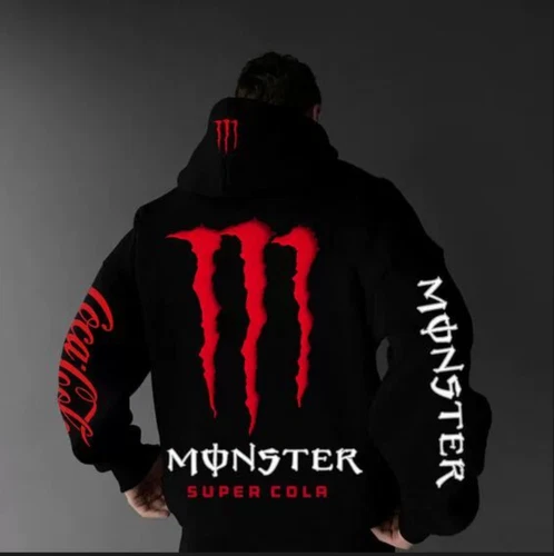 LO ÚLTIMO Para hombres Moda Monster Energy Suéter Traje de Sudadera Negro Diseño Multicolor - Imagen 24 de 31