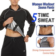 Traje de sauna para hombre Trajes de sudor Gimnasio Ejercicio Sauna Chaqueta Top