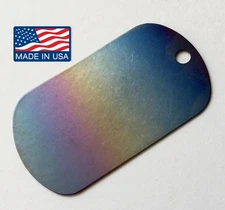 Titanium Rainbow Dog Tag USA.  Necklace Chain Pride Dogtag Military 