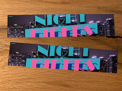 2x NIGHT RIDER Aufkleber SPLAT Sticker Outlaw Tuning Racing Legal Turbo V6 MG106
