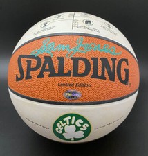 Sam Jones SIGNED Logo LE Basketball Boston Celtics Stat HOF PSA/DNA AUTOGRAPHED