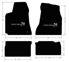 New 2008-2023 Dodge Challenger Black Carpet Floor Mats Scat Pack Logo Set Of 4 New 2008-2023 Dodge Challenger Black Carpet Floor Mats Scat Pack Logo Set Of 4