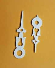 CUCKOO CLOCK HANDS WHITE WITH ROUND MANY SIZES
