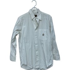 Chaps Ralph Lauren Dress Shirt Mens 32 White Cream Western Button Down Vintage