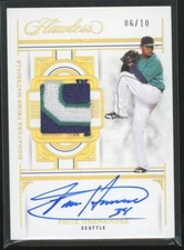 2023 Panini Flawless Baseball Patch Autograph Gold SPM-FH Felix Hernandez #06/10