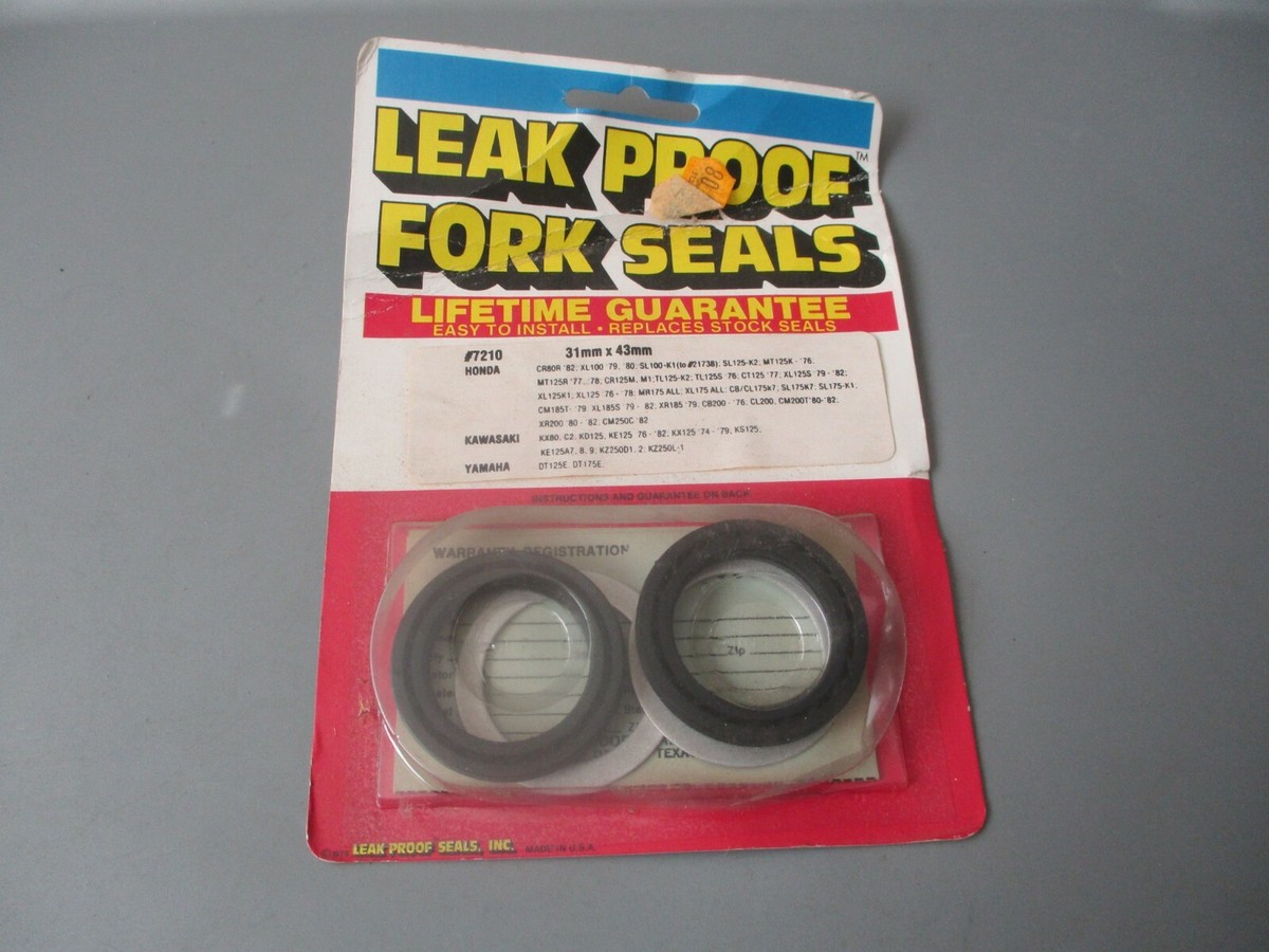 NOS Leak Proof Honda 31mmX43mm Fork Seals MR175 CR125M 1977