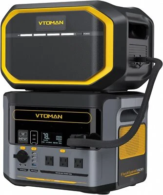VTOMAN 1500W Portable Power Station 3096Wh LiFePO4 Home Backup + Extra Battery