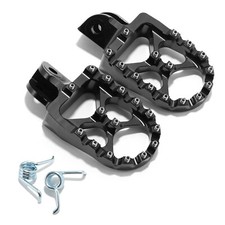 TCMT Repose-Pieds Avant Argent Avec Caoutchouc Noir Pour Suzuki V-Strom 650 1000 DL1000