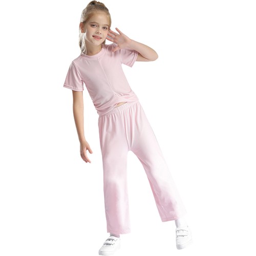 Kids Girls Shirts And Pants Ribbed Sweatsuit 2 Pieces Sportswear Fashion Autumn - Picture 8 of 26