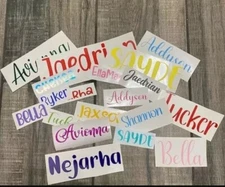 Custom Personalized Vinyl Lettering Name Decal Sticker Car Window Tumbler Flask