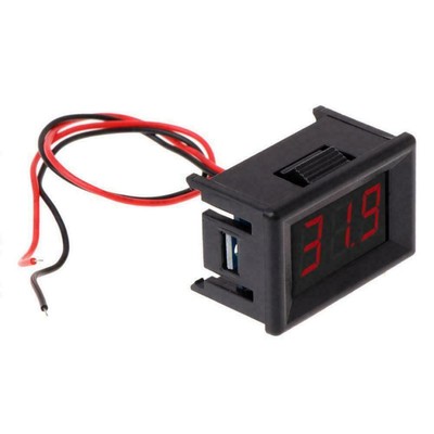 1x Mini Voltmeter with LED Digital Display Voltage Panel Wire 4.7-30V Meter
