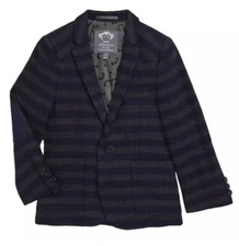 Appaman Fine Tailoring Blazer Boys 7 Navy Stripe Wool Professor Jacket NEW $110
