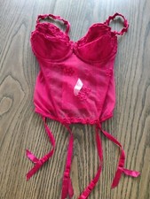 Womens red corset lingerie size 34C