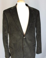 Lands  End Brown Corduroy Sportscoat Blazer Jacket Cotton Blend Made in USA 44 R