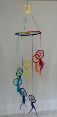 Dreamcatcher Traumfänger Regenbogen Rainbow 7 Chakra Farben Mobile Chakren