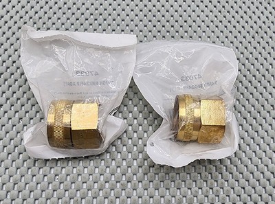 JMF Company Brass Adapter, 3/4'' FH Swivel x 3/4'' FIP Garden Hose Fitting 2 PACK