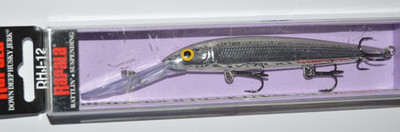 rapala dhj-12 dhj12 pch pure chrome 4 3/4'' trolling down deep husky jerk 8'-19'
