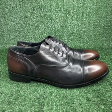 Alexander McQueen Lace-up Cap Toe Dress Shoe Two Tone Brown Black Size 12 / 45