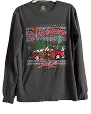 Buc-ees Adult Christmas In Texas Long Sleeve T-shirt Size Small Holiday Beaver