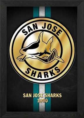 San Jose Sharks 1990 Gerahmtes Wandbild Poster Leinwanddruck Bild