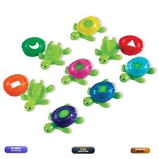 Learning Resources LER7303 Shape Shell Turtles Bath Toys Set of 8