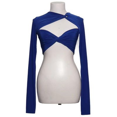 Luxe to Kill, Crop Top, Größe: 36, Blau, Elasthan/Polyester, Einfarbig #dhC