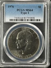 1976 Eisenhower Dollar — photo from another recent sale