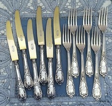 Traumhaftes Silberbesteck Obst Wellner Modell 61 Pluto Rokoko für 6 Personen