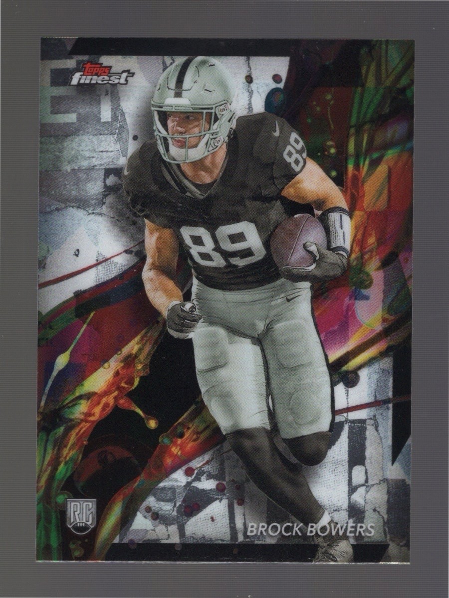 2024 Topps Finest #82 Brock Bowers Rookie RC