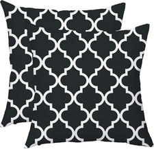 Pack of 2 Soft Canvas Throw Cushion Cover Pillow Covers for Couch Sofa Home Dec
