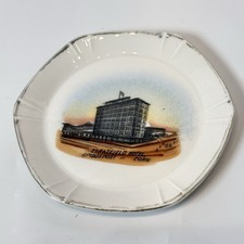 BRIDGEPORT, Connecticut CT Antique STRATFIELD HOTEL Souvenir China Dish Plate