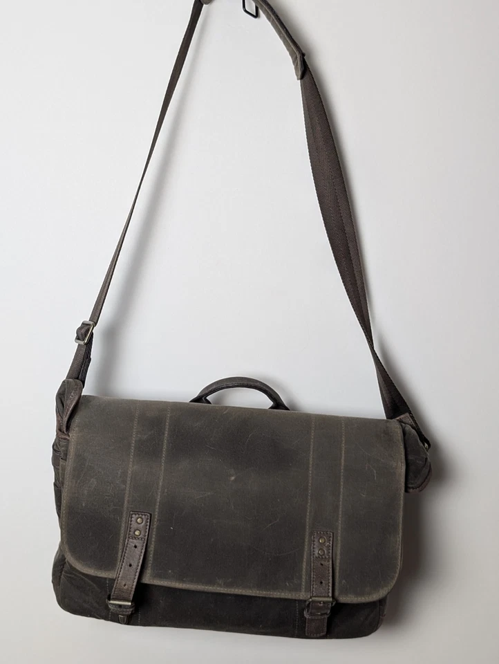 Bolso Mensajero ONA Union Street Camera Cuero Lona Encerada Foto 2 de 4