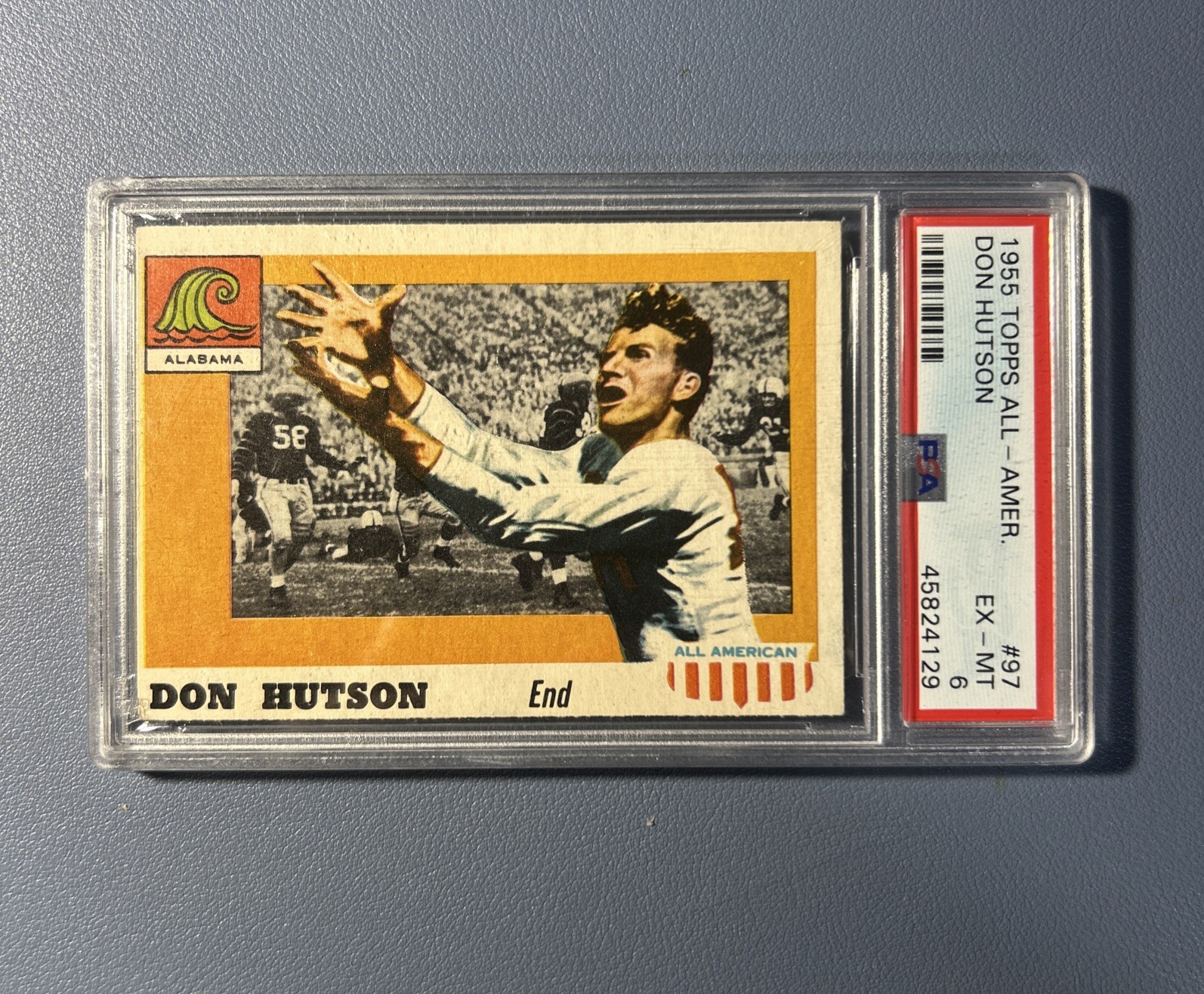 1955 Topps All-American SP #97 Don Hutson ROOKIE HOF RC Alabama Packers PSA 6