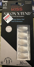 Lote de 3 Kiss Uñas Manicura Corto Blanco Salón Francés X-Tend Gel Suave Extensión