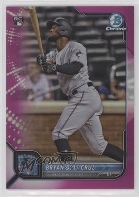 2022 Bowman Chrome Fuchsia Refractor 57/299 Bryan De La Cruz #52 Rookie RC hv1