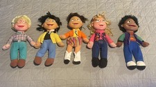 Vintage The Puzzle Place Lot Of 5 Plush Dolls 1994