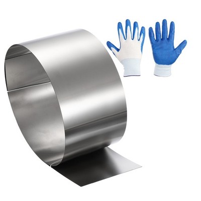 7.9in x 3.3ft Stainless Steel Flashing Roll, 0.4mm Metal Roof Panels