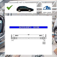 Bremsschlauch Hinten Ate für Fiat Bravo II 198_ 1.6 D Multijet (198AXM1B)