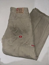 Vintage Y2K JNCO Jeans Carpenter Khaki Pants Men's 34x32 Baggy Wide Leg Skater