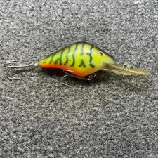 Mann's Razorback Deep Pig Vintage Crankbait Fishing Lure - RBD Chart Green