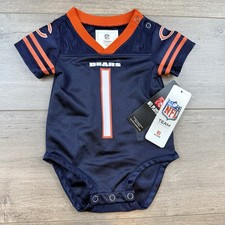 NWT Chicago Bears NFL Team Apparel Jersey Snap Infant 0/3 Months Navy Blue 1