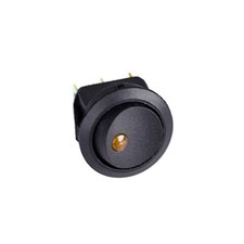 1 x SPST 12V LED Lit Rocker Switch On/Off - Yellow / Amber LED Auto Boat Dash