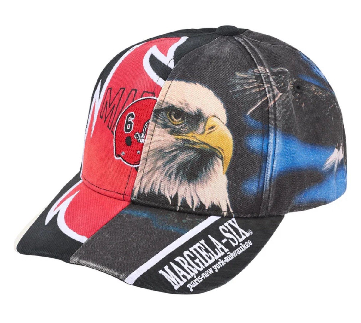 Supreme MM6 Maison Margiela Split 6-Panel Hat Black BRAND NEW SS26