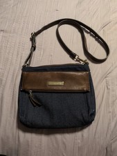 Borsa Liz Claiborne in denim e pelle con tracolla in nappa 