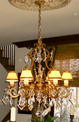 Chandelier,  Arte De Mexico, Traditional with Crystal Accents