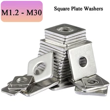 A2 Stainless Steel Thick Square Plate Washers M1.2 M1.4 M1.6 M2 M2.5M3 M4 - M30