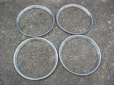 Nice Original Ribbed Ford Wheel Trim Rings Beauty Rings 15 1939 1940 1941